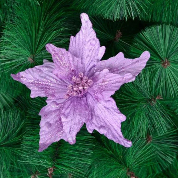 Frendorf | 5pcs Lila Blumen Weihnachtsbaum Girlande