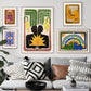 Altes Ägypten Buntes abstraktes Boho Poster Tiger Leopard Figur Wand Kunstdrucke Leinwand Malerei Dekor Bilder für Wohnzimmer