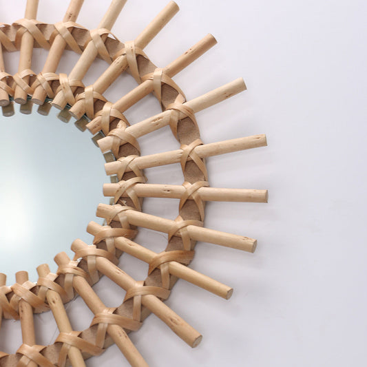 Rattan Wandspiegel