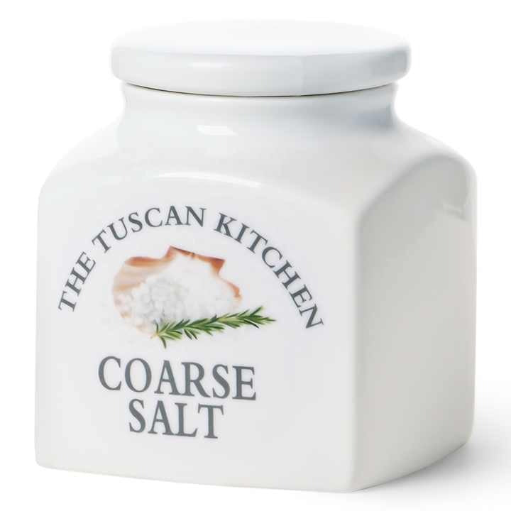 Frendorf | Tuscan Kitchen Porzellan Quadratische Salzkanister 1L
