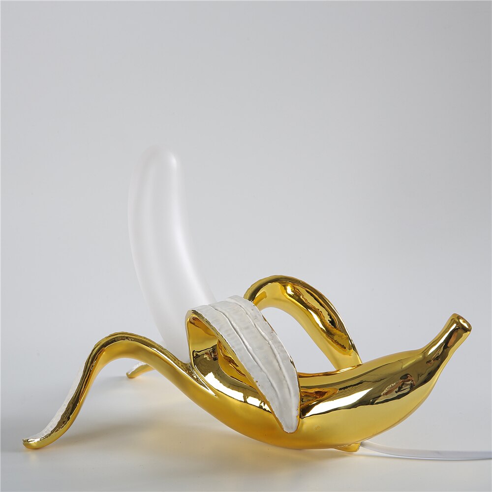 Frendorf | GoldenGlow Art Deco Tischlampe | Banane Design | Modern & Stilvoll | Elegante Beleuchtung