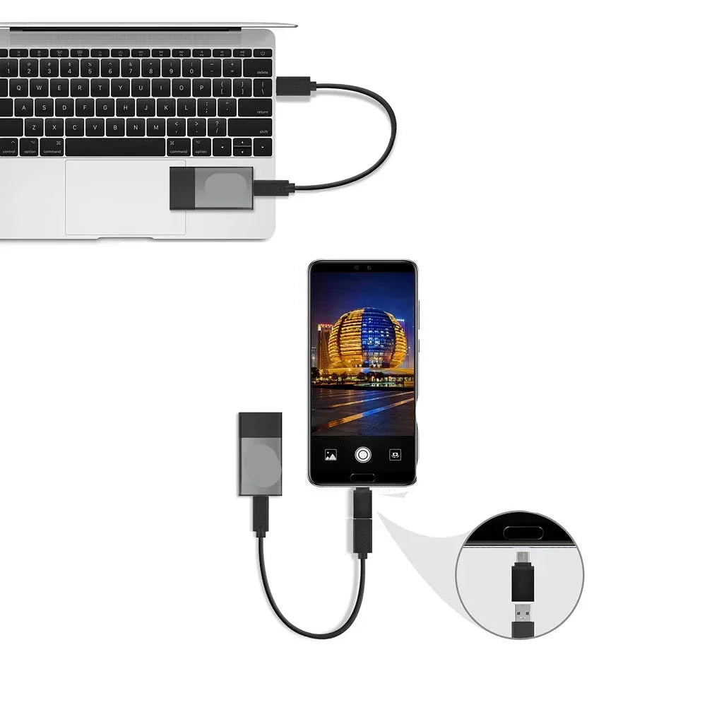 Externe tragbare SSD, robuste Festplatte USB 3.0 Typ C für Laptop | mobile USB-Festplatte - Dewn