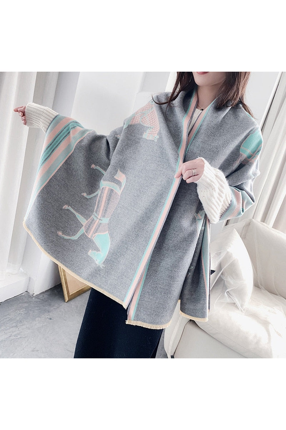Herbstdekoration Cashmere Luxus Schals