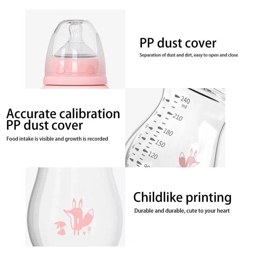 Frendorf | Baby Trinkflasche mit Griffen –  Silikon mit Weichem Sauger & Tiermotiv