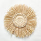 Raffia-gewebter Spiegel