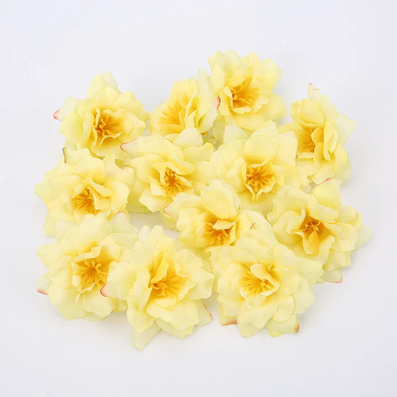 Frendorf | 10PCS Künstliche Seidenrose & Orchideenblüten – 5,5 cm Dekorative Blumen für DIY Kränze, Hochzeitsdekorationen und Heimwerkerprojekte