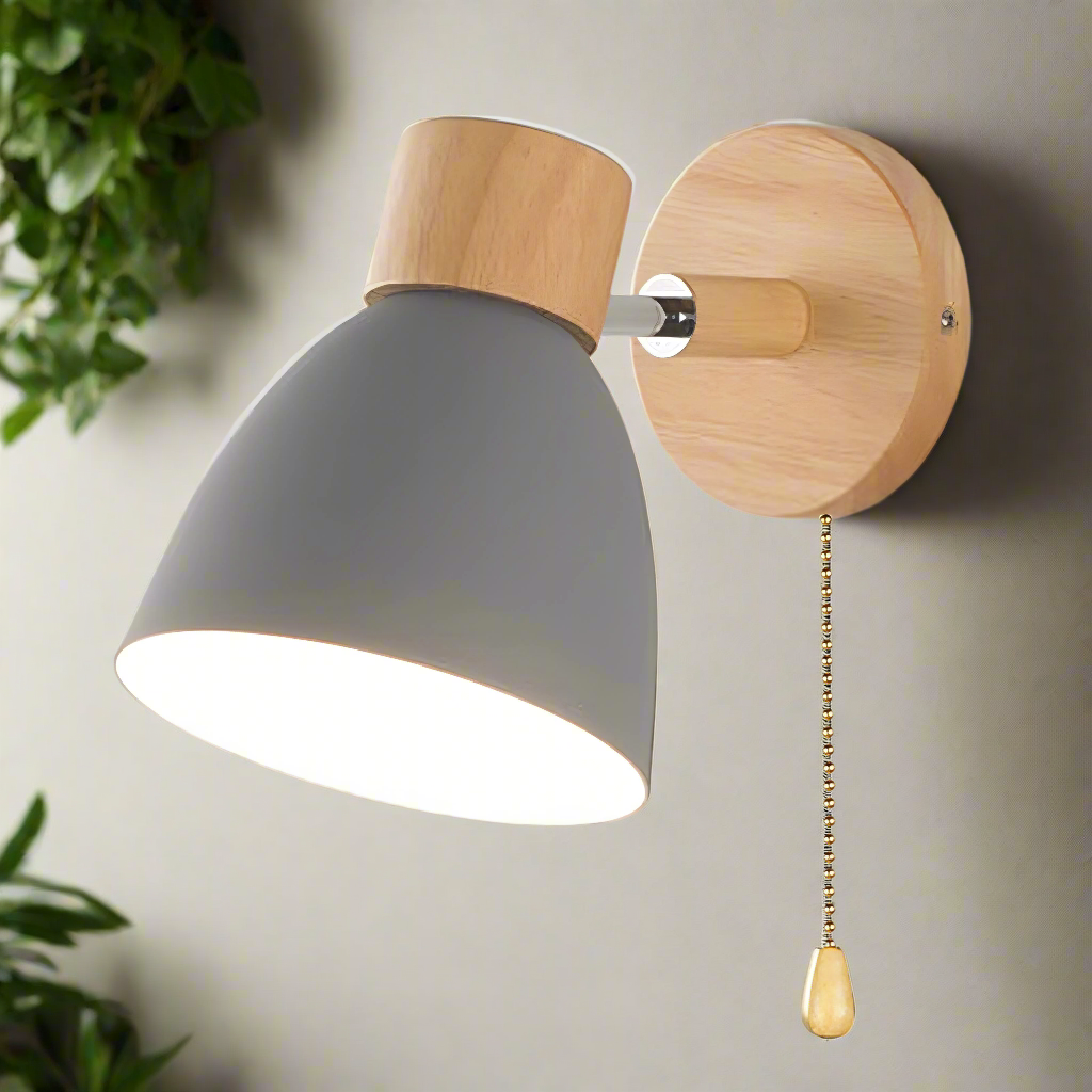 Frendorf - Nordic-modern hanging switch wall lamp made of wood