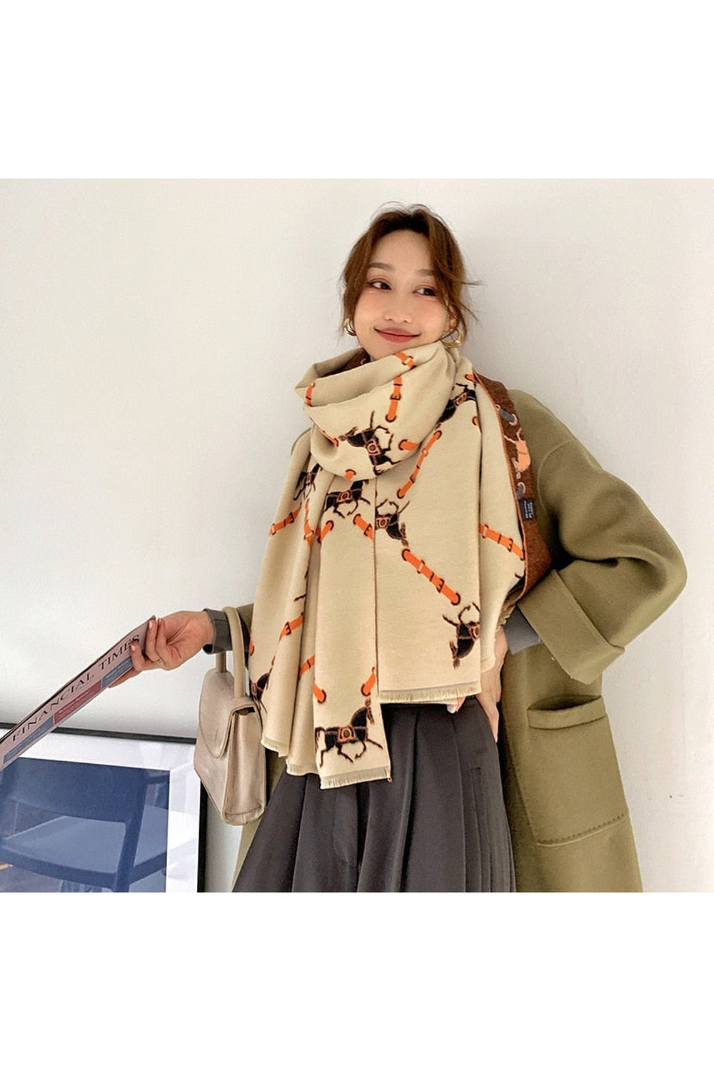 Herbstdekoration Cashmere Luxus Schals