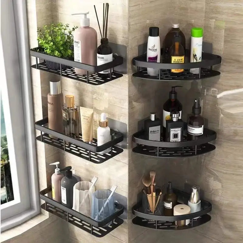 Frendorf | Badezimmer-Eckregal ohne Bohren: Stilvolle und praktische Aufbewahrungslösung für die Dusche