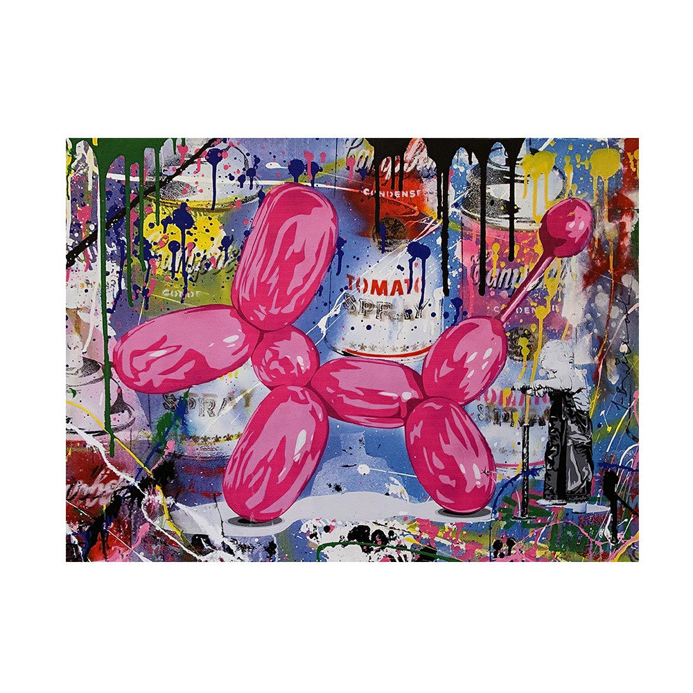 Graffiti-Ballon, guter Hund, Pop-Art-Poster, Druck auf Leinwand, Gemälde, abstraktes Bild für Wohnzimmer, Heimdekoration, rahmenlos