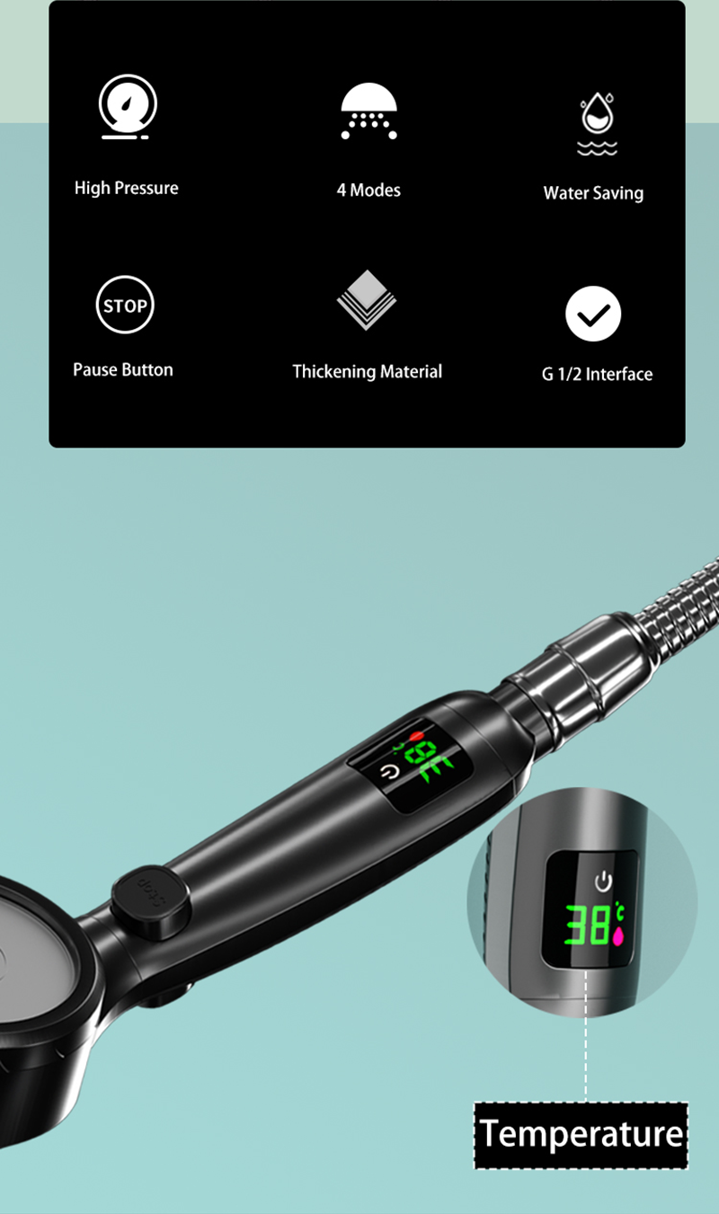 Duschkopf mit Temperaturanzeige im Angebot