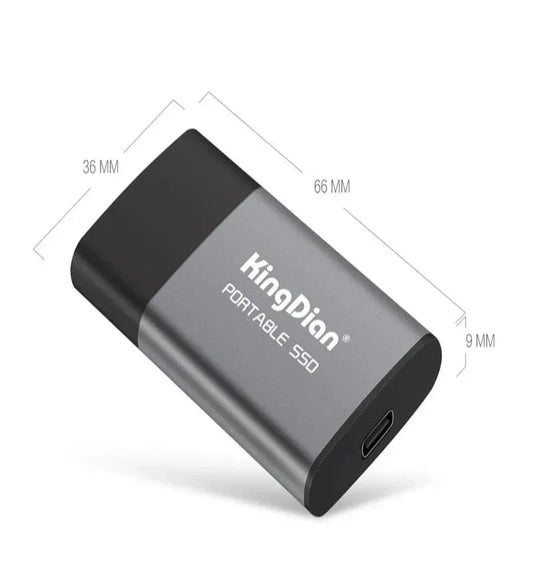 Externe tragbare SSD, robuste Festplatte USB 3.0 Typ C für Laptop | mobile USB-Festplatte - Dewn