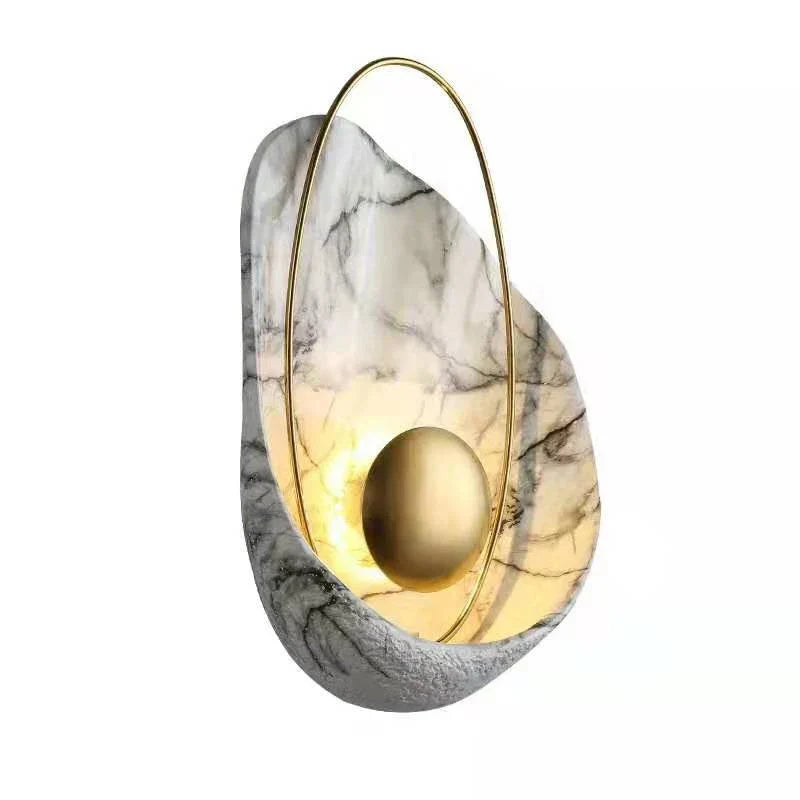 Frendorf | MarbelleGlow Marmor-Wandleuchte | Modernes Design | LED Beleuchtung | Dekorative Wandlampe