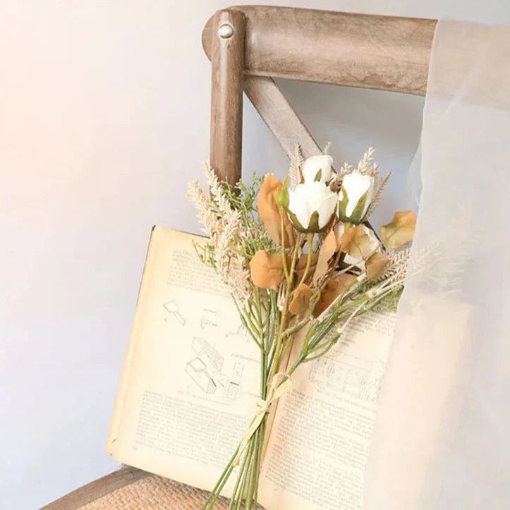 Frendorf | BlossomEternal Faux Trockenrosen-Bund | Elegante Deko-Blumen | Langlebig & Pflegeleicht