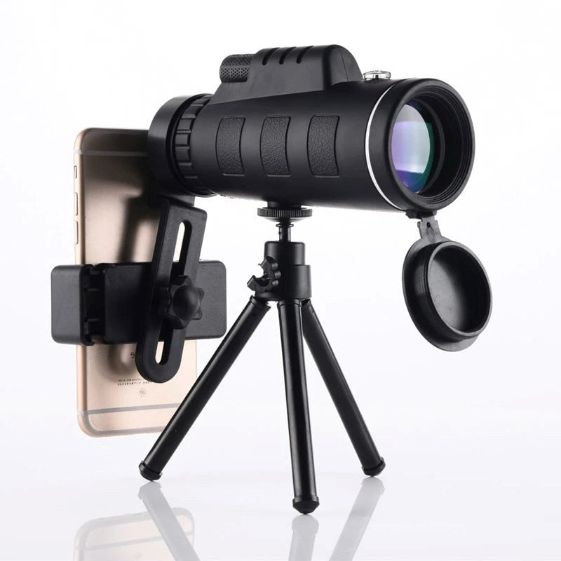 Frendorf | Starscope HD Monokular – Hochleistungs-Wasserdichtes Teleskop mit Smartphone-Halter und Stativ