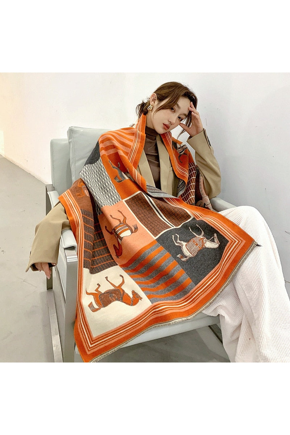 Herbstdekoration Cashmere Luxus Schals