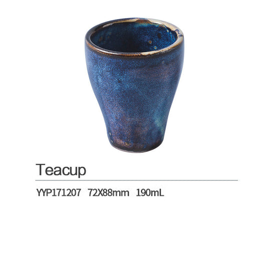 Frendorf | Blaue Flambe Teetasse - Elegante Keramik-Tee-Tasse mit einzigartiger Flambe-Glasur - Perfekt für Teeliebhaber, Kaffee, Heißgetränke - Ideal für den täglichen Gebrauch, besondere Anlässe und Geschenke - Langlebiges, stilvolles Design
