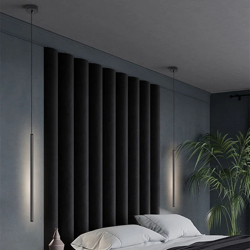 Nordic LED Pendelleuchte: Minimalistisches Design mit kreativen Linien, perfekt für das Schlafzimmer, Essbereich