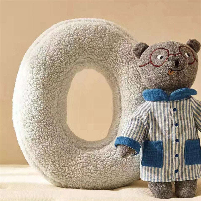 Alphabet Letter Fleece Kissen