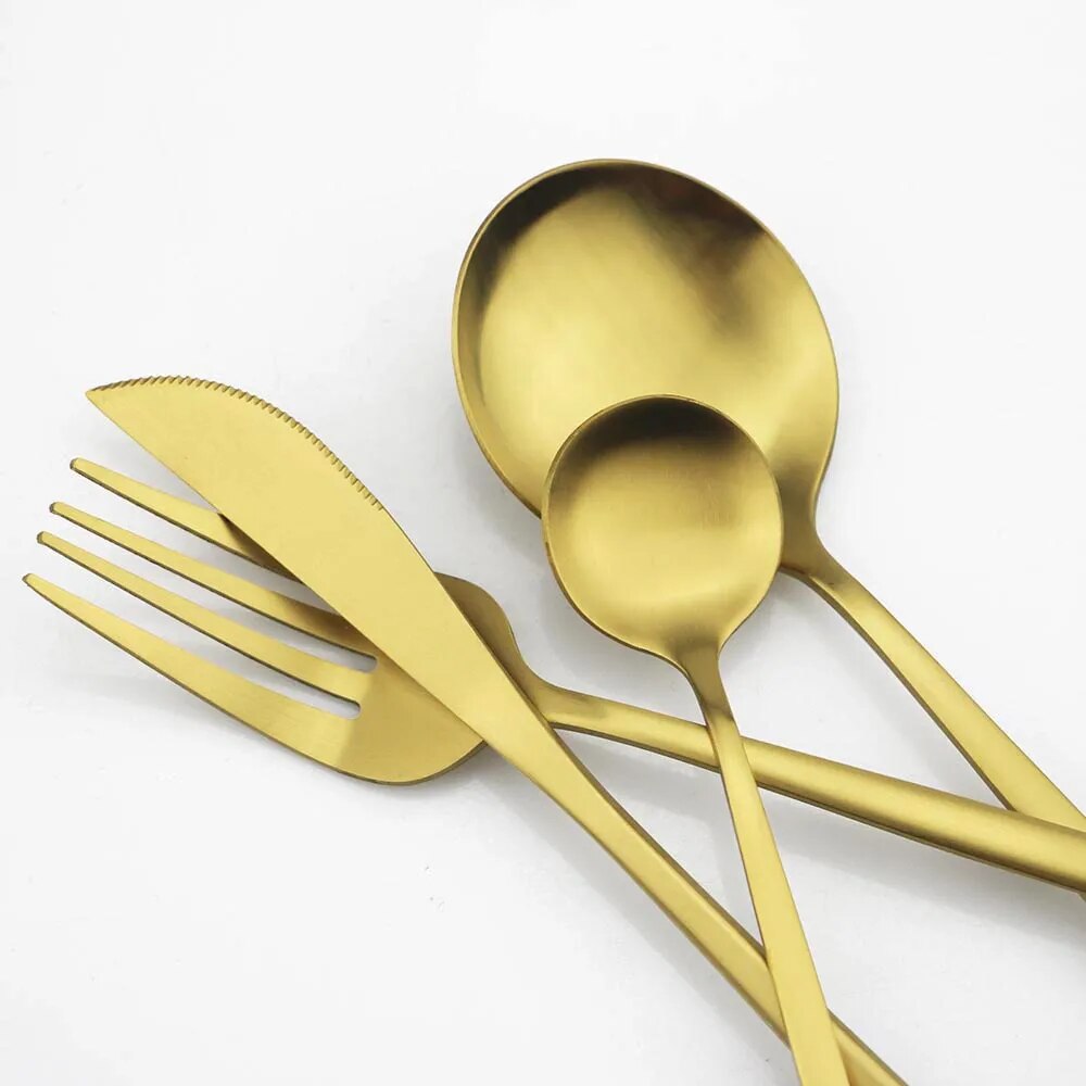 Hochwertiges Edelstahl-Besteckset für 6 Personen - Elegante Essbesteckkollektion