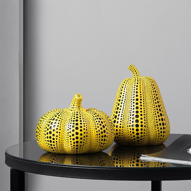 Kusama Yayoi Stil Kürbis Skulpturen