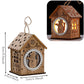 DIY Holz Hängendes Haus Dekor Leuchtende Lampe