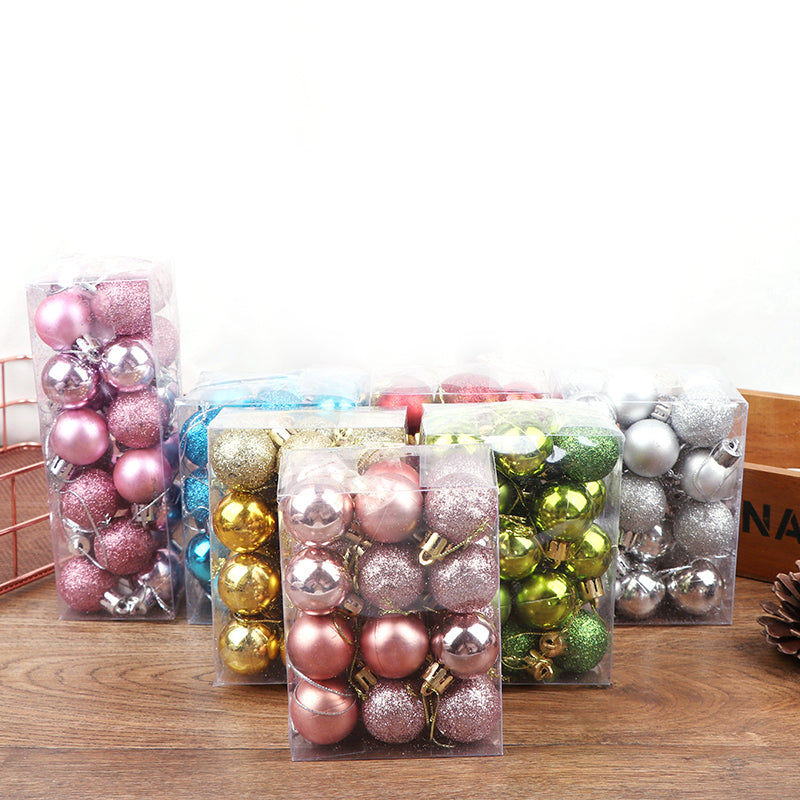 Frendorf | 3 Texturen 24 Stück Weihnachtsbaum Kugeln