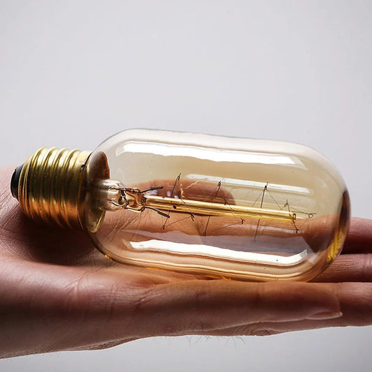 Dimmbar Edison Glühbirne (40W, E27 Sockel) - Vintage Stil Fadenlampe für Retro-Beleuchtung Vintage Edison Lampe Retro Licht