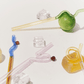 Frendorf | GlassLuxe Twist Glasstrohhalm Set | Bunte Trinkhalme | Nachhaltig & Wiederverwendbar | Für Cocktails & Smoothies