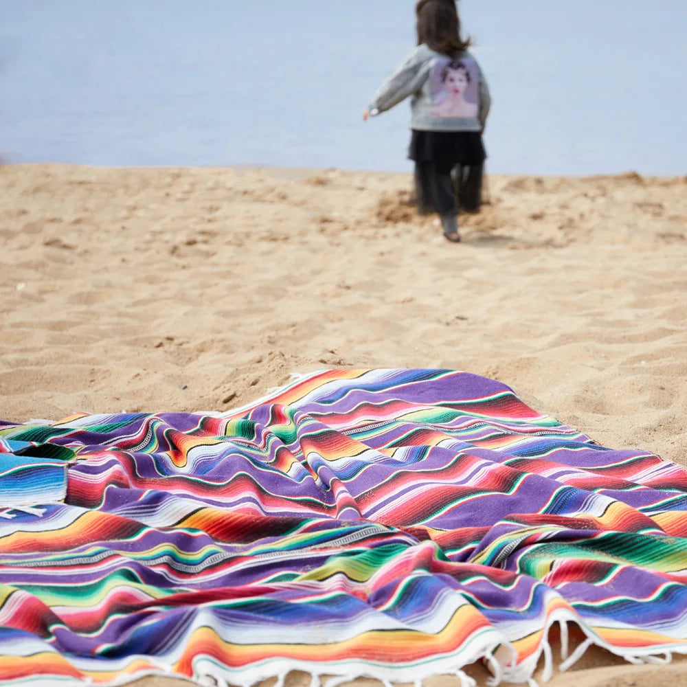 Boho Vibrant Mexikanische Serape Decke