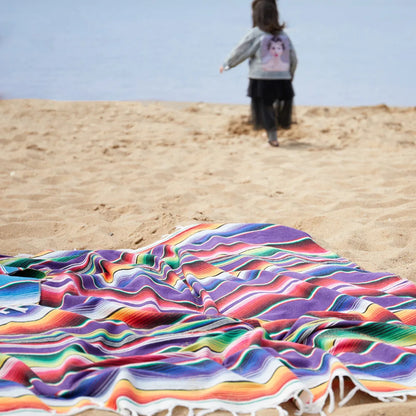 Boho Vibrant Mexikanische Serape Decke