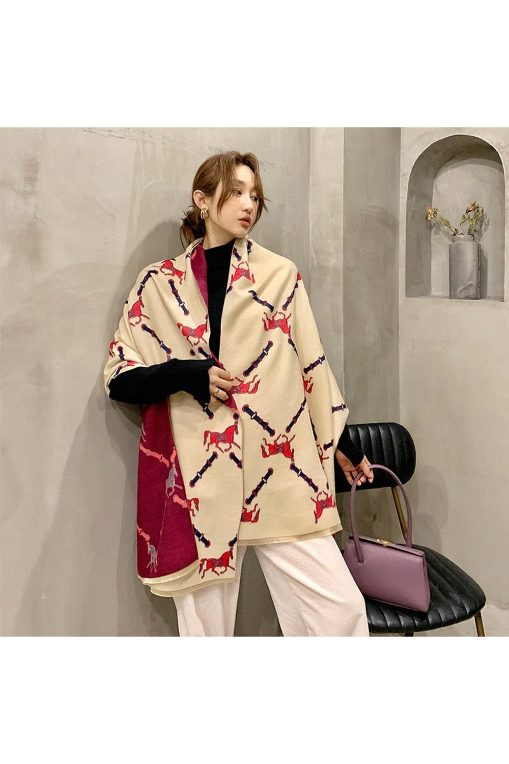 Herbstdekoration Cashmere Luxus Schals