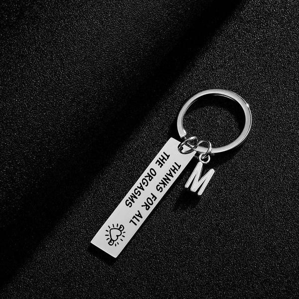 Frendorf | Freche & Lustige Schlüsselanhänger/Charm Pärchen Schlüsselring mit Buchstabenanhänger