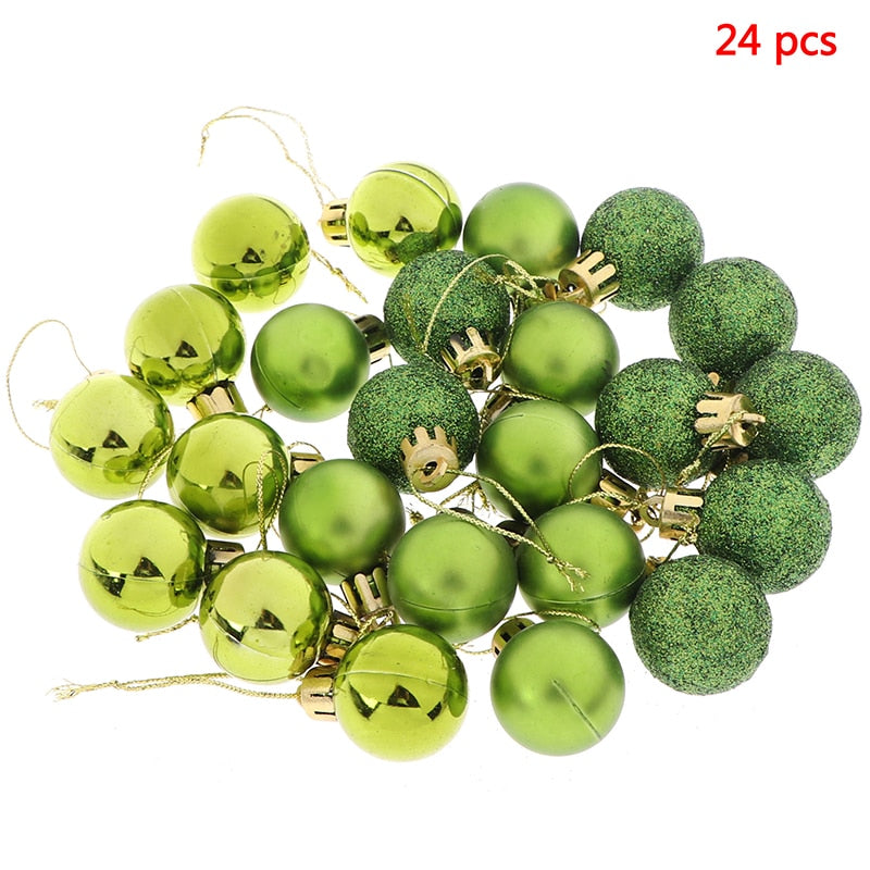 Frendorf | 3 Texturen 24 Stück Weihnachtsbaum Kugeln