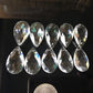 10PCS 28mm Tropfen Kristalle Prismen Sonnenfänger Klarglas Kronleuchter Kristallteile DIY Hängendes Anhänger Schmuck Spacer Facettiert
