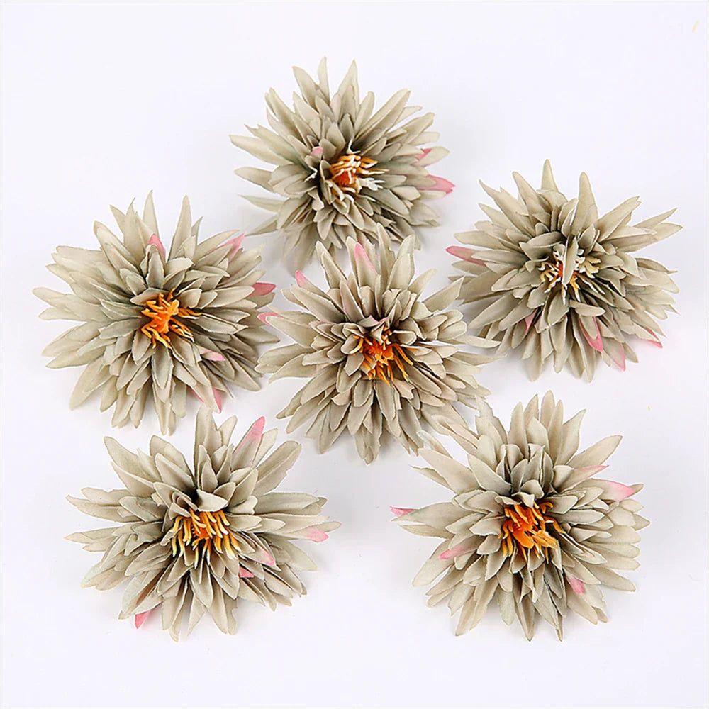 Frendorf | 10 Stück Künstliche Chrysantheme Blumen Köpfe – Seidenfake Blumen für Hochzeiten, Partys, Dekorationen, Sträuße und Girlanden Zubehör