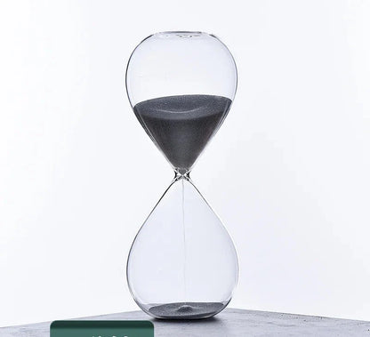 Glas Sanduhr Timer | Stilvolle Dekoration mit 5/10/30/60 Minuten Zeitangabe