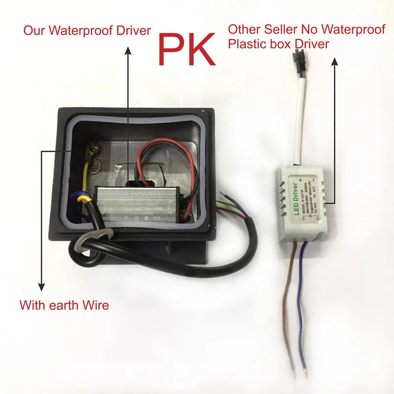 Frendorf | 12W LED Wandleuchte - IP65 wasserdichte moderne nordische Stil Wandleuchte für Außenbereich, Wohnzimmer, Veranda, Balkon und Garten – AC85-265V