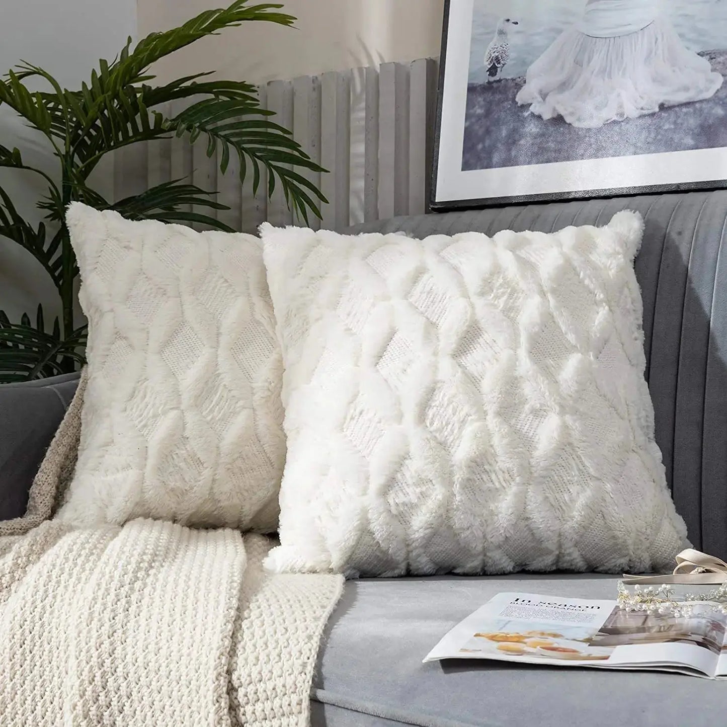 Frendorf | Elegantes Design-Kissen in Karos-Textur für ein schickes Interieur