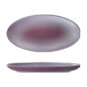 Frendorf | Elegante 32,7 cm Divinity Purple Oval Servierplatten, Set von 4 - Luxuriöse Crackle-Glasur Keramik, nachhaltig, perfekt für Zuhause, Hotel, Restaurant