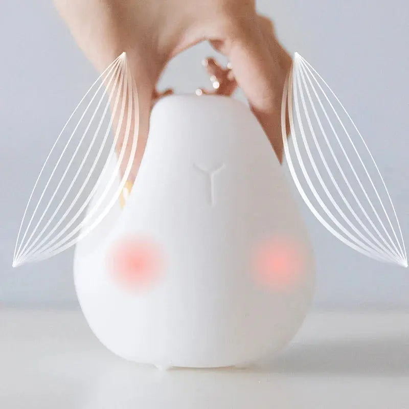 Frendorf | GlowCritter Nachtlampe | USB Wiederaufladbare LED Kinderlampe | Leuchtende Tier-Dekoration | Hase & Reh