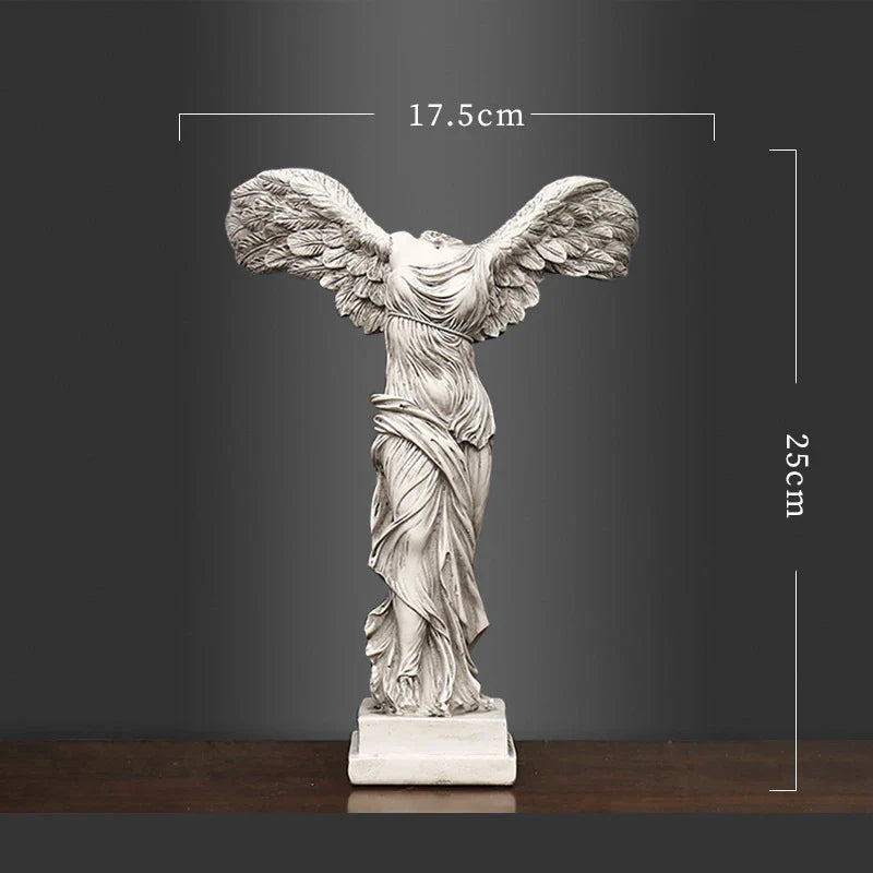 Vilead Geflügelte Siegesgöttin, griechische Statue im Retro-Stil, Objekt für Büro, Schreibtisch, Dekoration, Zubehör, Wohnzimmerregal, Innenregal, Dekor