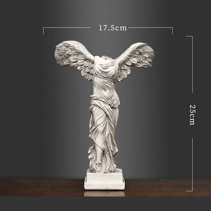 Vilead Geflügelte Siegesgöttin, griechische Statue im Retro-Stil, Objekt für Büro, Schreibtisch, Dekoration, Zubehör, Wohnzimmerregal, Innenregal, Dekor