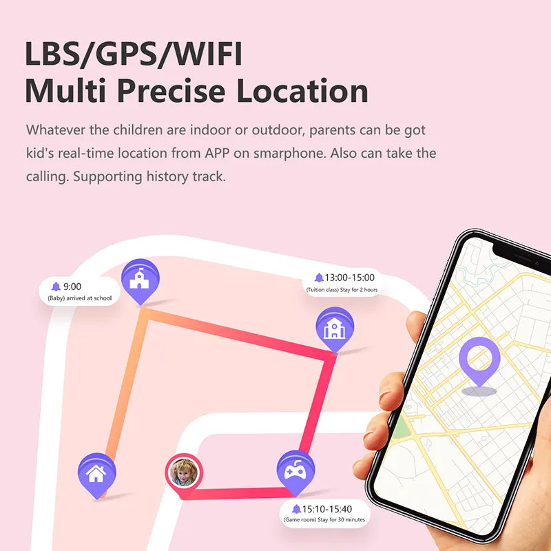 LT21 4G Kinder Smartwatch mit GPS, WiFi, Videoanruf, SOS, IP67 wasserdicht - Kindersicherheitstracker und Standortüberwachungs-Handy-Uhr