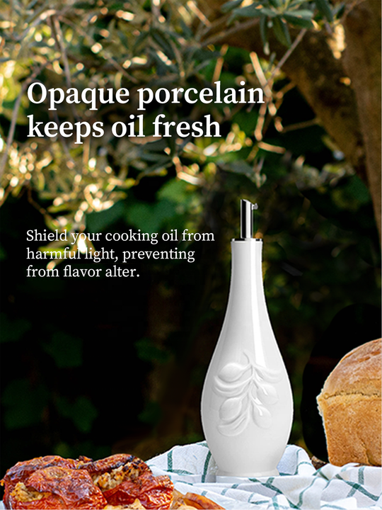Frendorf | Tuscan Kitchen Porzellan Öl- und Essigspender-Set 16 oz mit Ölgießer