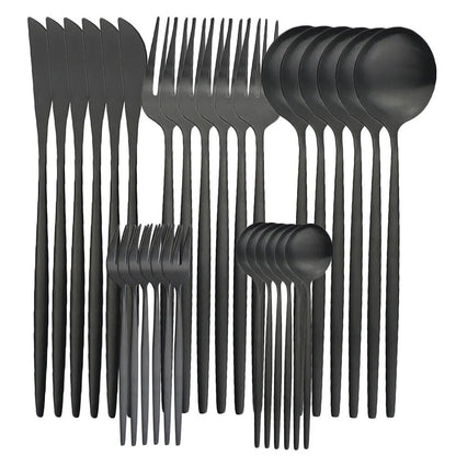 Hochwertiges Edelstahl-Besteckset für 6 Personen - Elegante Essbesteckkollektion