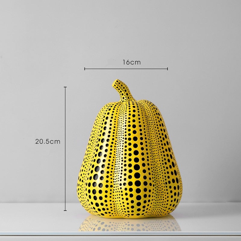 Kusama Yayoi Stil Kürbis Skulpturen