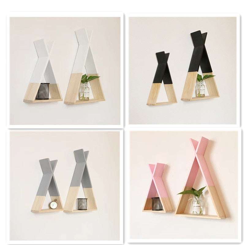 Nordische Tipi-Regale aus Holz