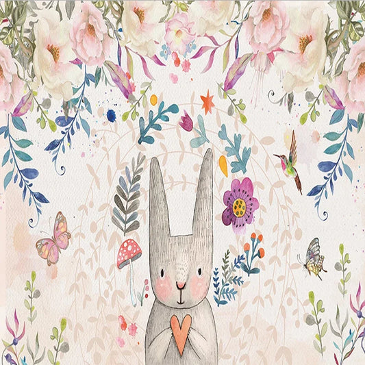 Frendorf | Floral Rabbit Garten Kinderzimmer Tapete