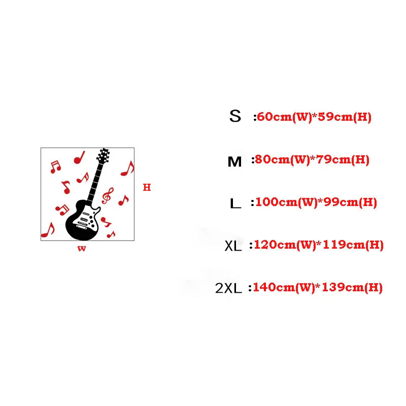 Gitarrennoten Acryl Wandaufkleber für Bandprobenraum Musikklasse DIY Kunst Wanddekoration Schulungsraum Wohndekoration